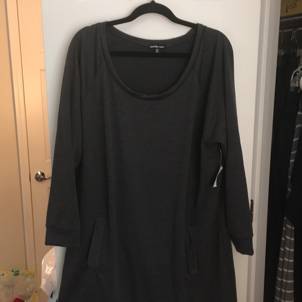 Grey Sweatshirt Dress